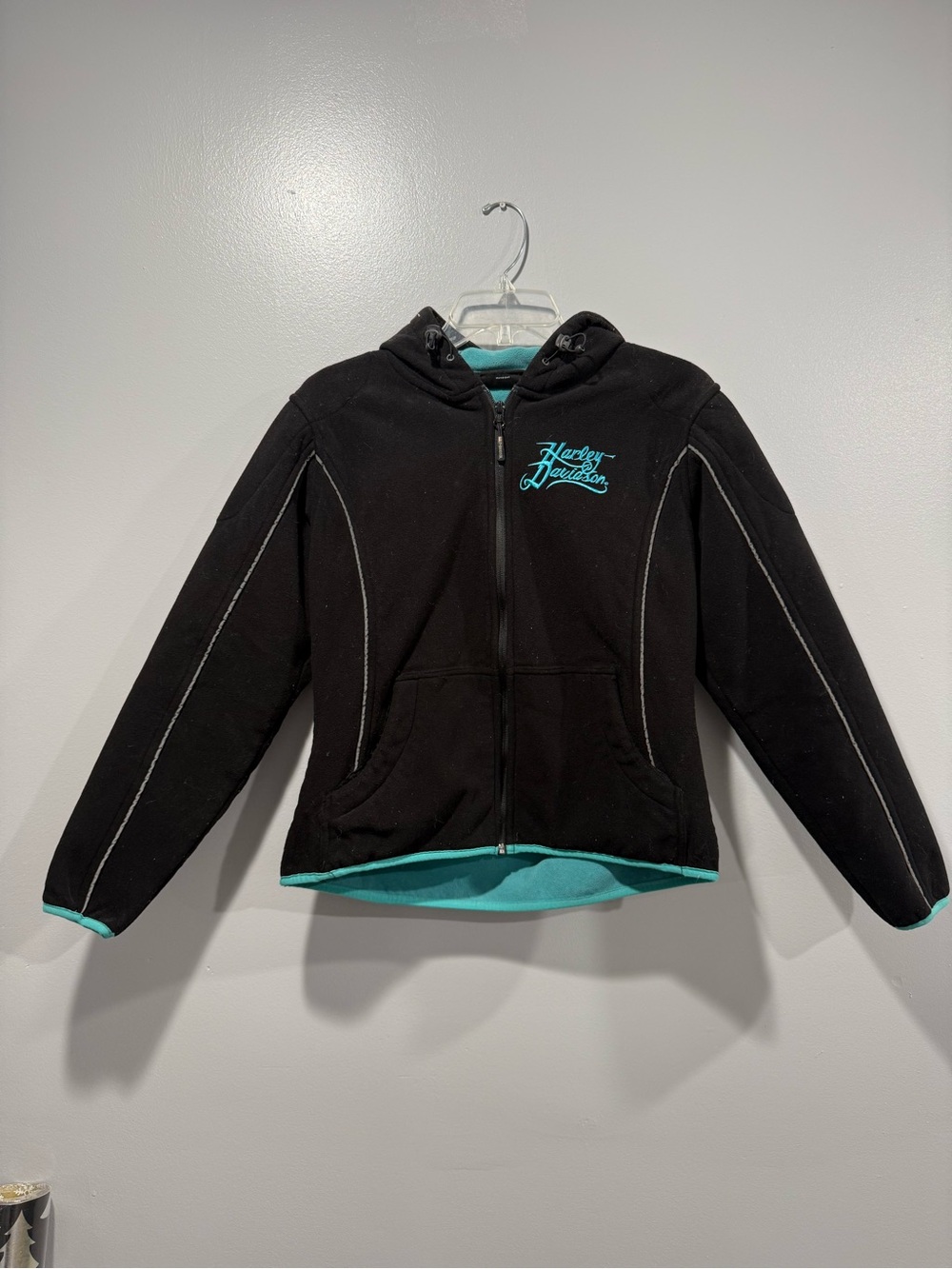 Harley-Davidson Black Utility Jacket with Teal Accents